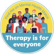 Logo Badge showing diverse community. Find Kayla Nelson on mentalhealthmatch.com. Therapy is for everyone